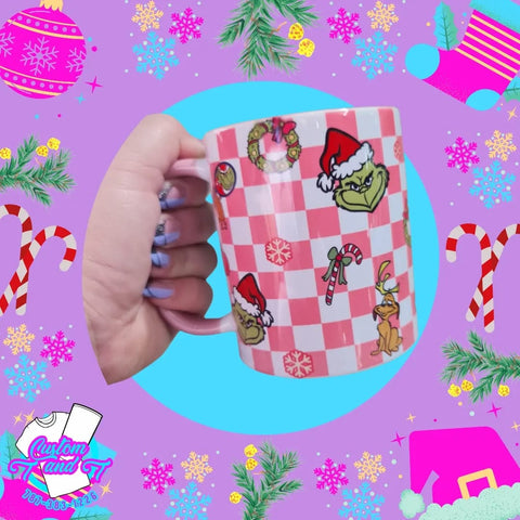 Pink Checkers Grinch